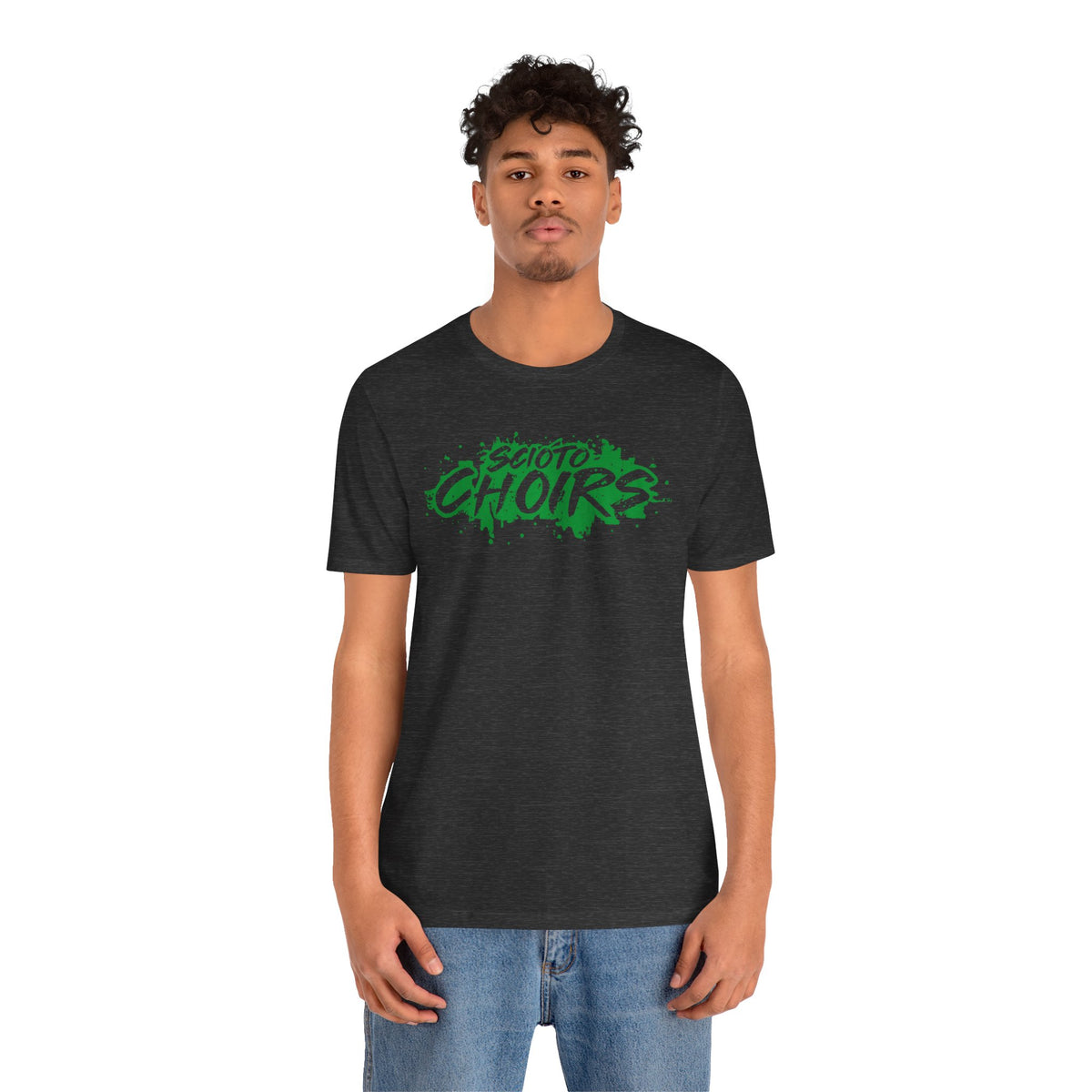 Adult Unisex Dublin Scioto Choirs Paint Splatter Graphic Short Sleeve Soft Tee
