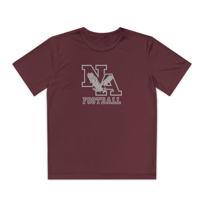 Youth New Albany Tonal Football Logo Graphic Short Sleeve Performance Tee