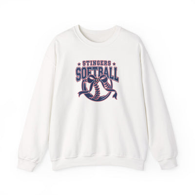 Adult Unisex Stingers Softball Spirit Bow Graphic Sweatshirt
