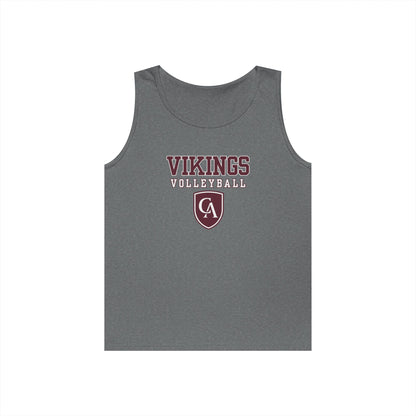 Adult Unisex Columbus Academy Vikings Volleyball Graphic Gildan Heavy Blend Cotton Tank