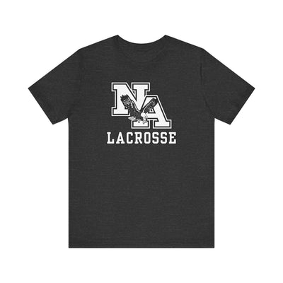 Adult Unisex Classic White Logo Lacrosse Graphic Short Sleeve Soft Tee