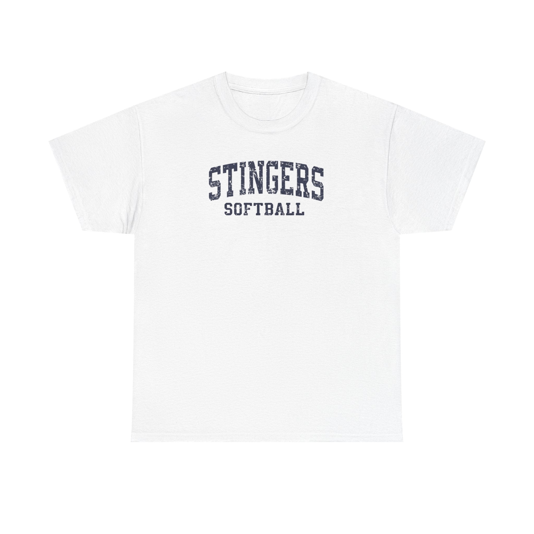 Adult Unisex Stingers Softball Vintage Distressed Graphic Short Sleeve Gildan Heavy Tee