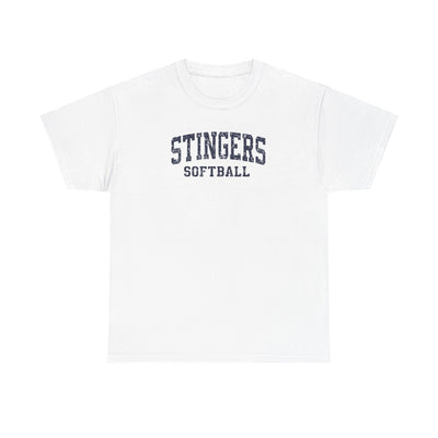 Adult Unisex Stingers Softball Vintage Distressed Graphic Short Sleeve Gildan Heavy Tee