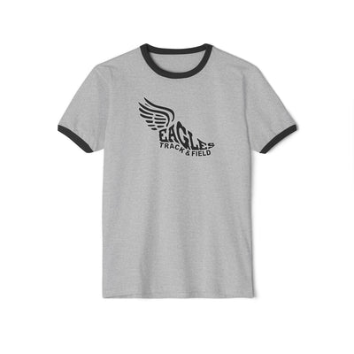 Adult Unisex Winged Foot Track and Field Graphic Short Sleeve Ringer Tee