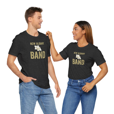 Adult Unisex Vintage Distressed New Albany Band Graphic Short Sleeve Soft Tee