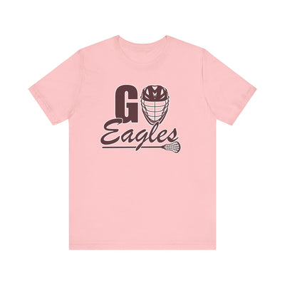 Adult Unisex Go Eagles Lacrosse Graphic Short Sleeve Soft Tee