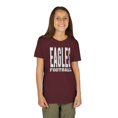 Youth New Albany Football Distressed Enlarged Graphic Short Sleeve Bella + Canvas Soft Tee