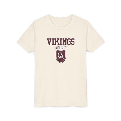 Youth Columbus Academy Vikings Golf Graphic Short Sleeve Bella + Canvas Soft Tee