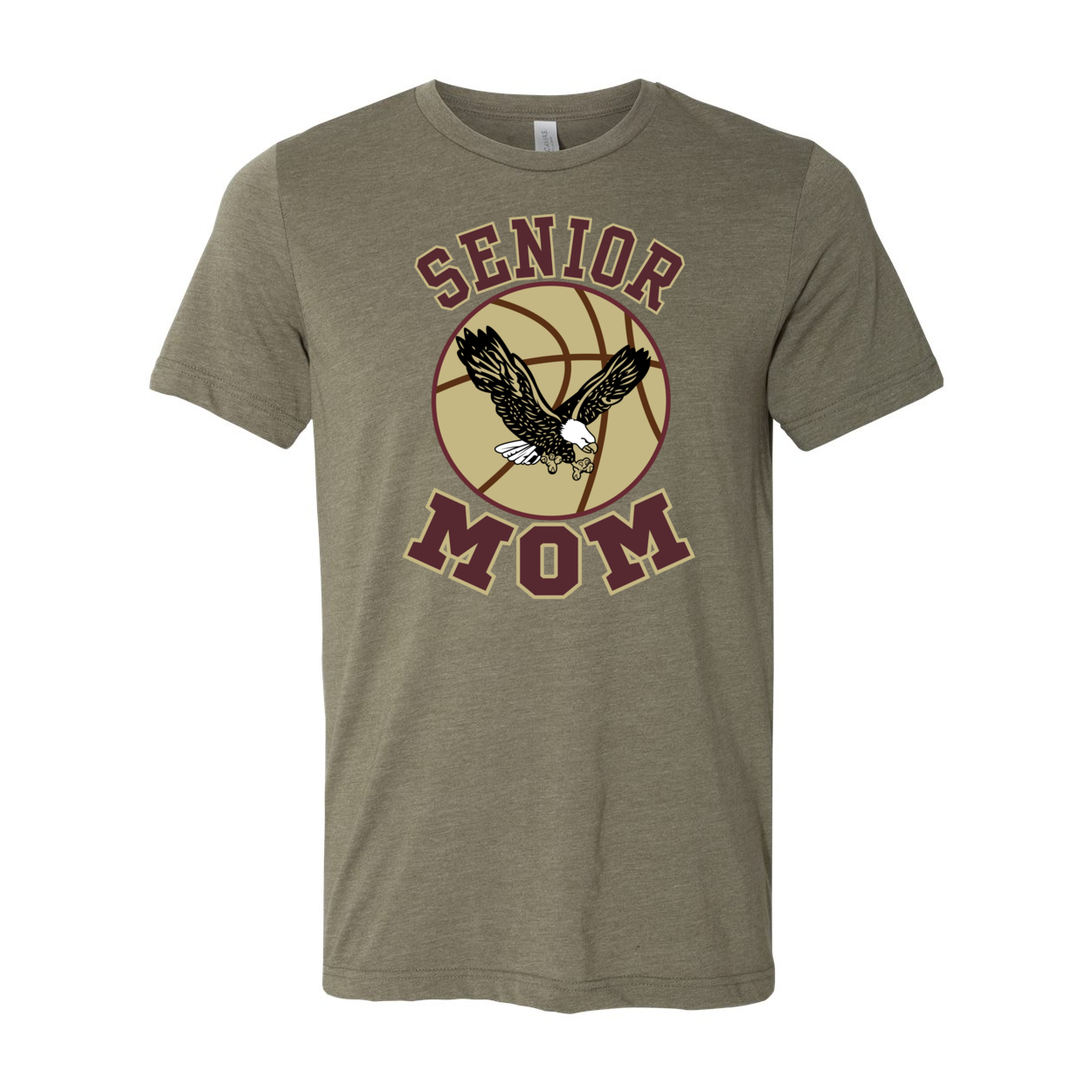 Adult Unisex Super Soft Senior Basketball Mom Short Sleeve Graphic Tee