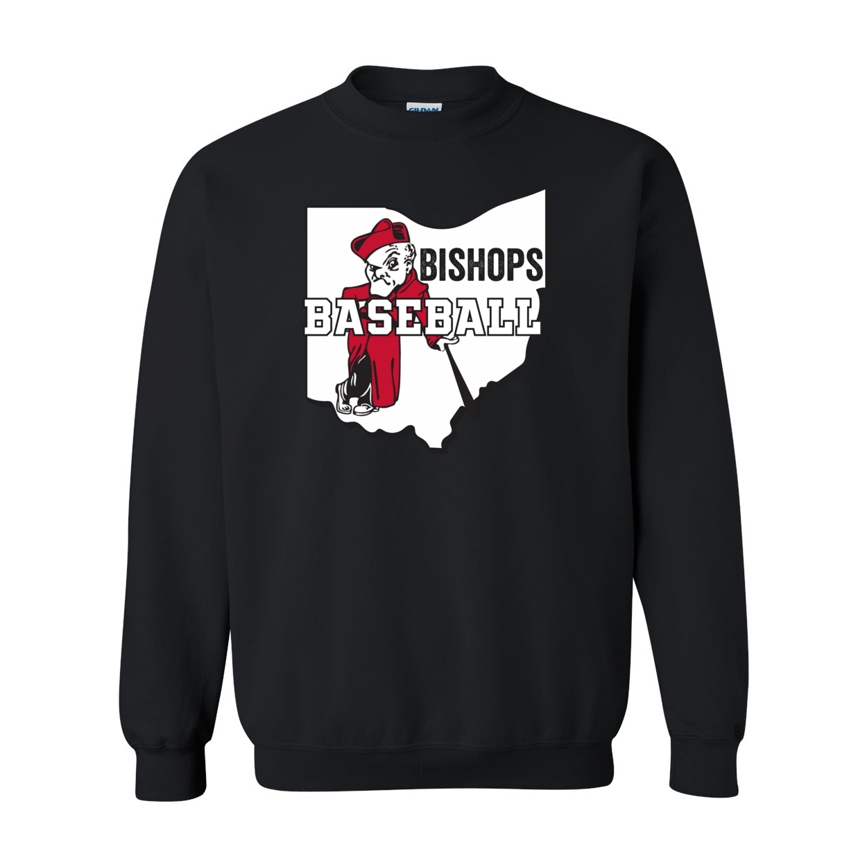 Adult Unisex Ohio Battling Bishops Baseball Graphic Sweatshirt - Ohio Wesleyan University