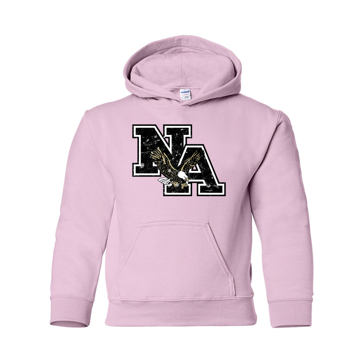 Youth Vintage Distressed Logo Graphic Hoodie - Pink October