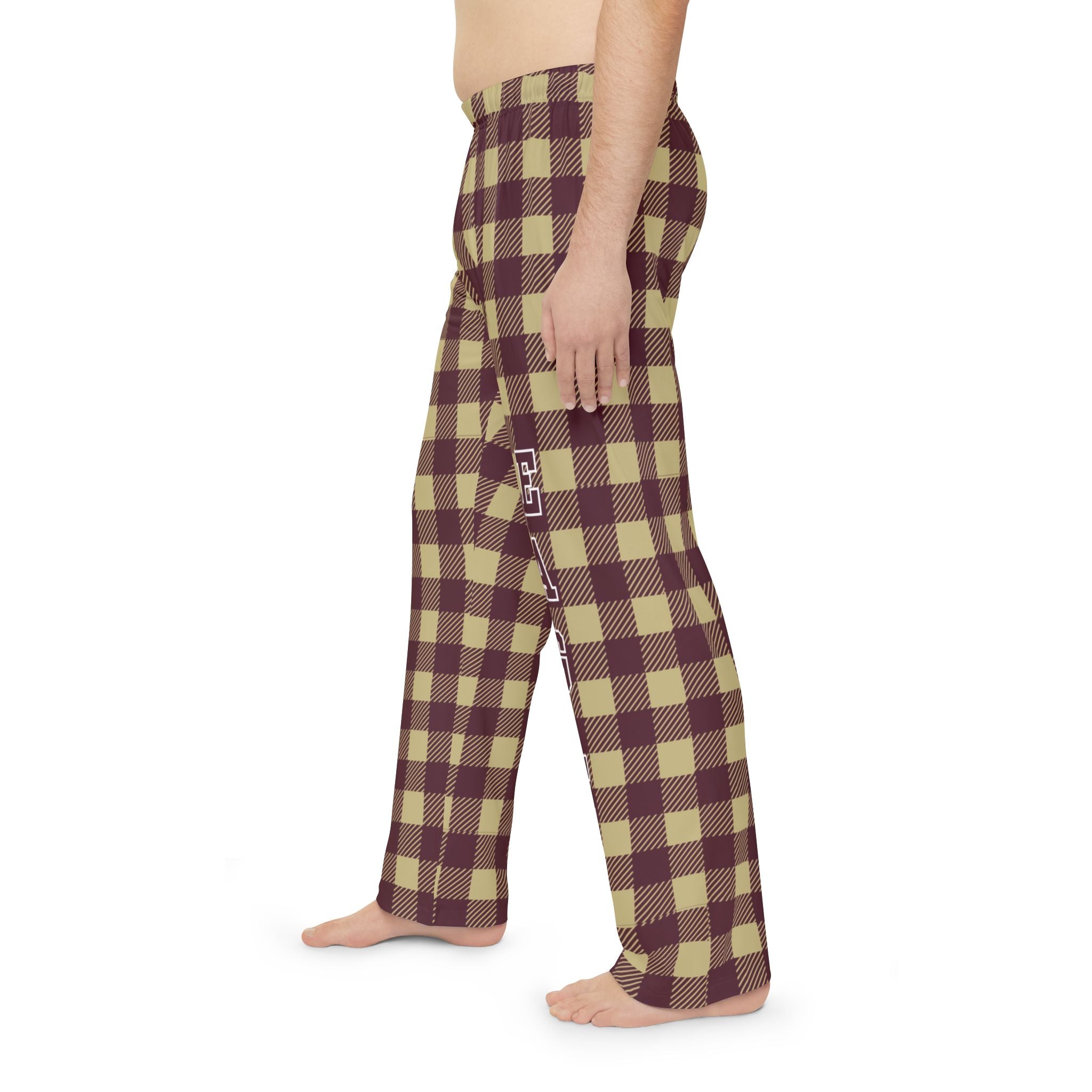 Men's Buffalo Check Pajama Pant with Eagles Print