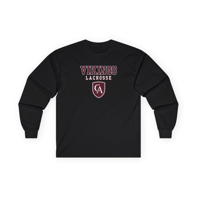 Adult Unisex Columbus Academy Vikings Lacrosse Graphic Gildan Long Sleeve Tee