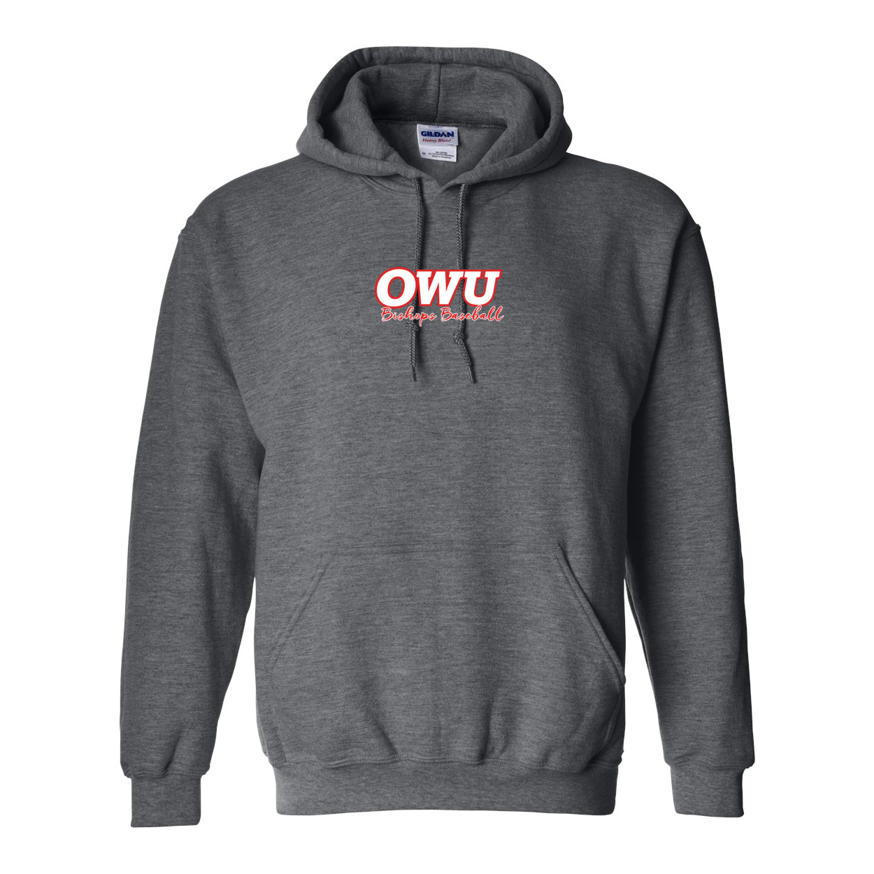 Adult Unisex OWU Script Bishops Baseball Graphic Hoodie - Ohio Wesleyan University