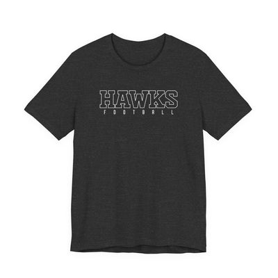Adult Unisex Westerville Central Block Hawks Football Graphic Short Sleeve Soft Tee