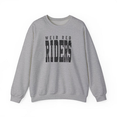Adult Unisex Weir Red Riders Distressed Enlarged Graphic Sweatshirt