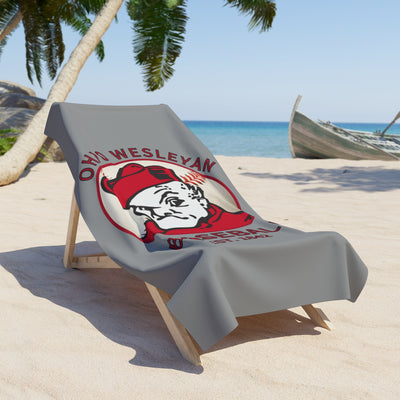 1842 Bishops Baseball Graphic Beach Towel - Ohio Wesleyan University