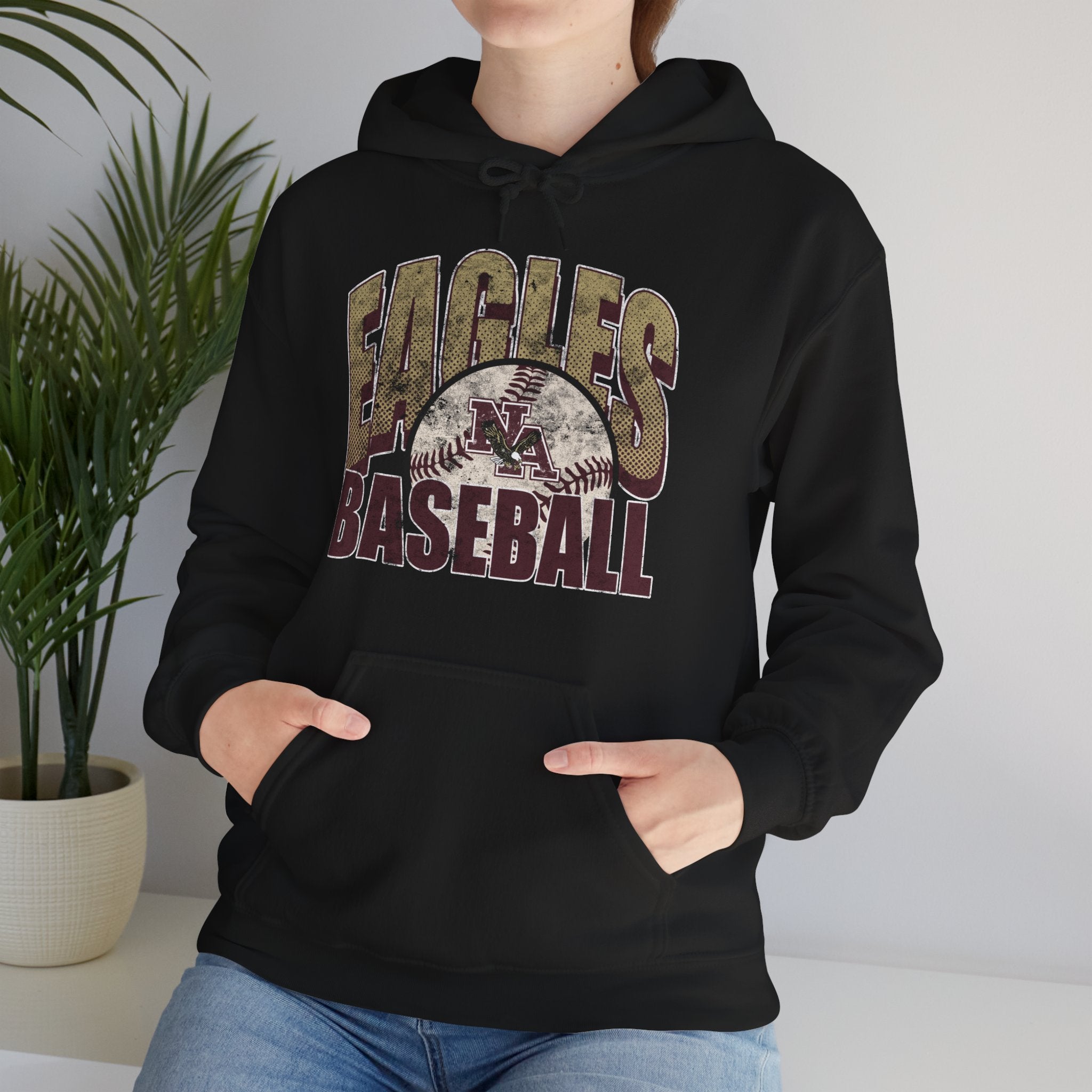 Adult Unisex New Albany Eagles Distressed Dugout Graphic Hoodie