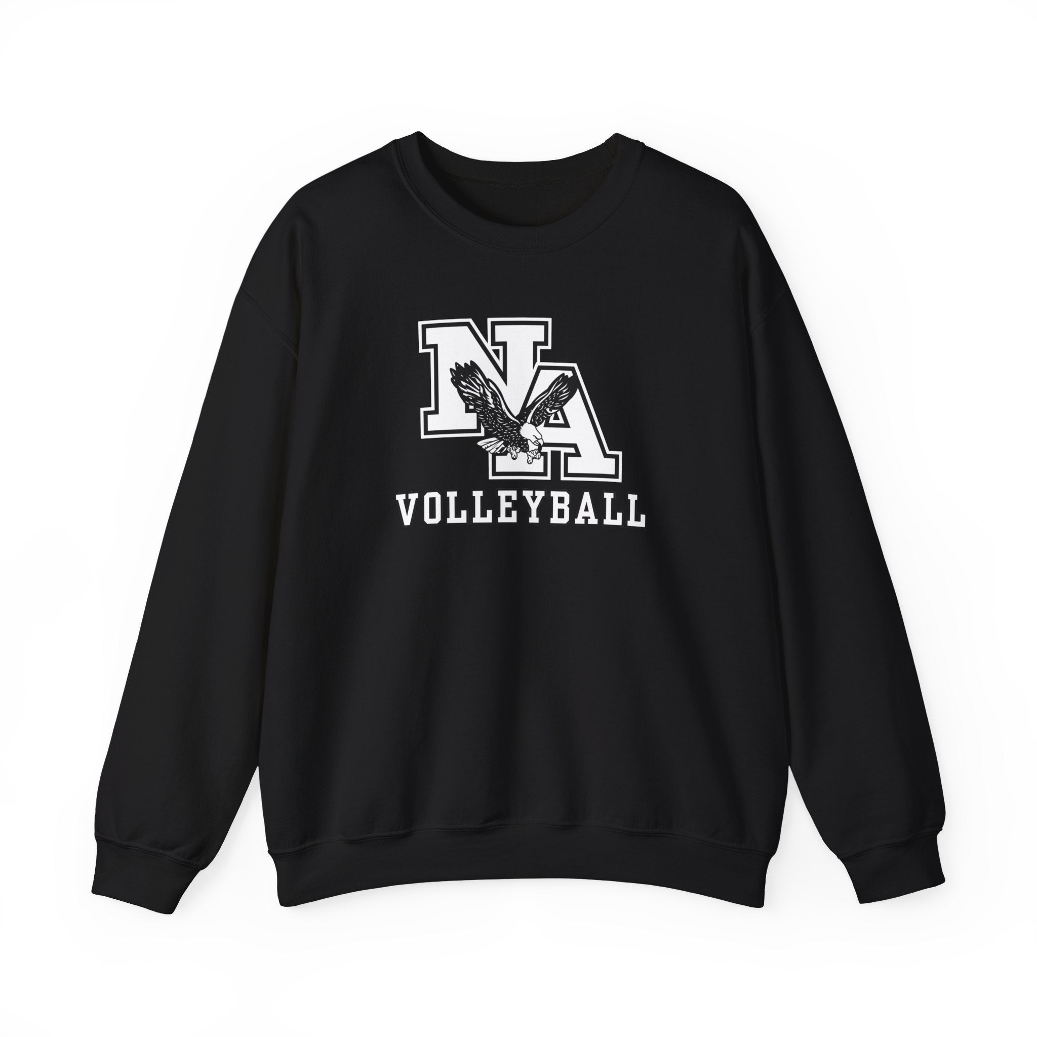 Adult Unisex New Albany Volleyball Classic White and Black Logo Graphic Sweatshirt