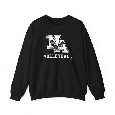 Adult Unisex New Albany Volleyball Classic White and Black Logo Graphic Sweatshirt