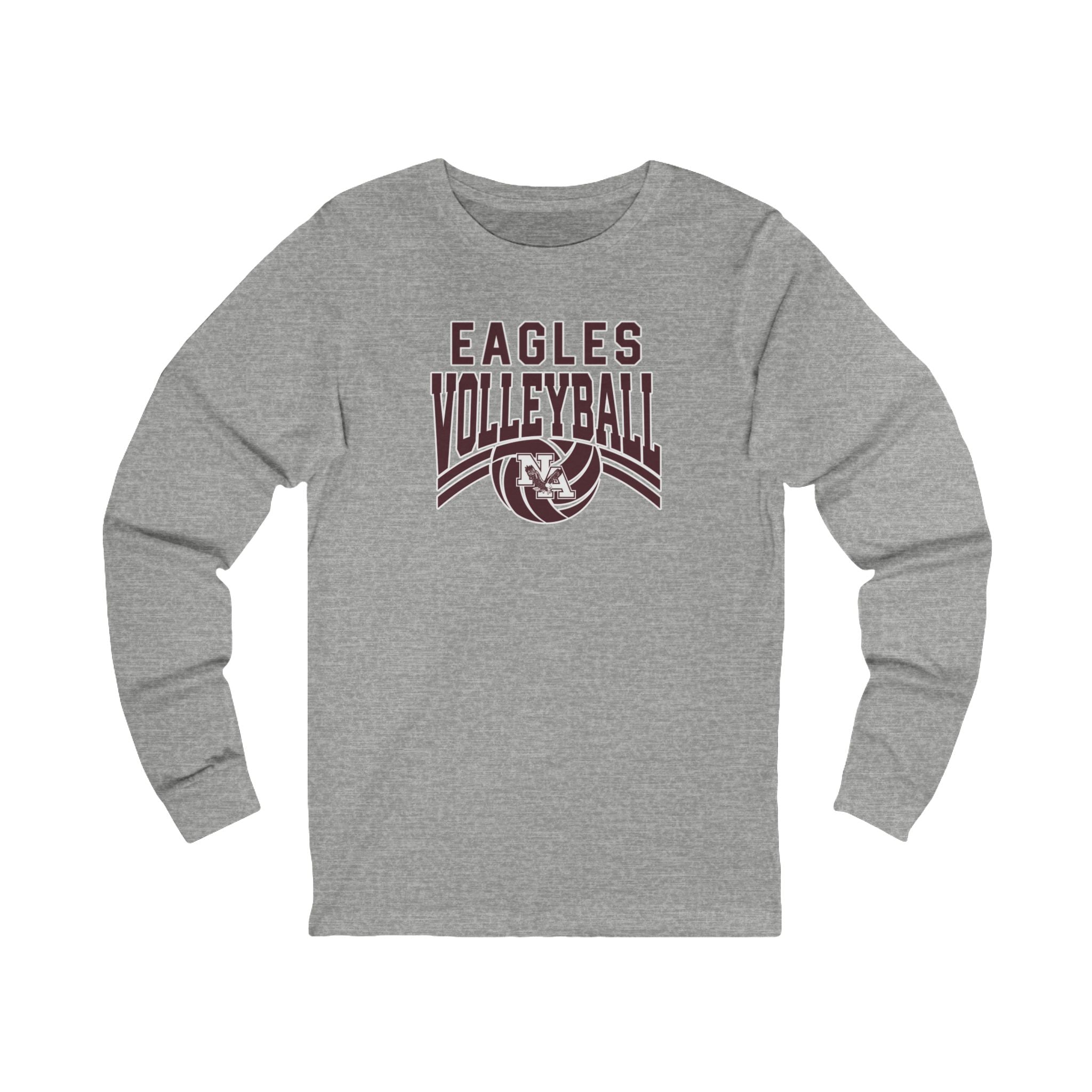 Adult Unisex New Albany Volleyball Varsity Arch Graphic Long Sleeve Soft Tee