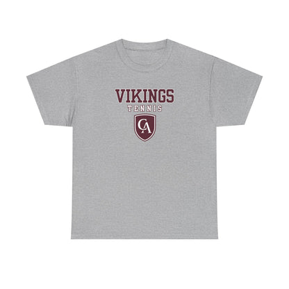 Adult Unisex Columbus Academy Vikings Tennis Graphic Short Sleeve Gildan Heavy Tee