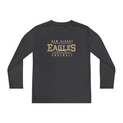 Youth New Albany Football Defend the Field Graphic Sport-Tek Competitor Performance Long Sleeve Tee