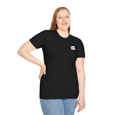 Adult Unisex South Hills Swim Club Home of the Sharks Graphic Short Sleeve Gildan Softstyle Tee