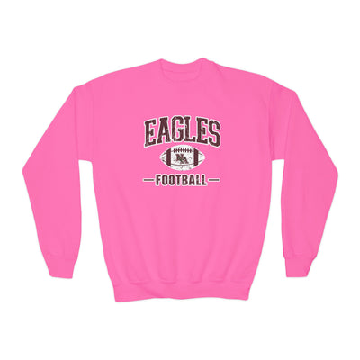 Youth Eagles Football Vintage Distressed Graphic Sweatshirt