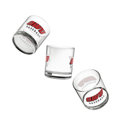 OWU Bishops Baseball Graphic Rocks Glass