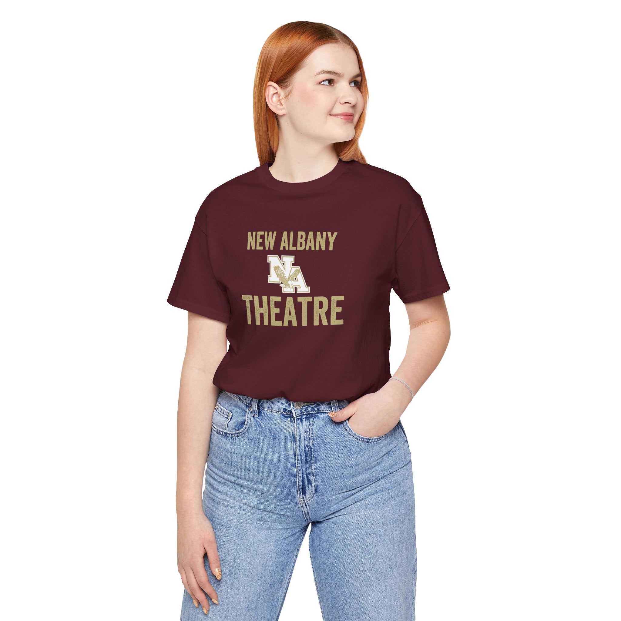 Adult Unisex Vintage Distressed New Albany Theatre Graphic Short Sleeve Soft Tee