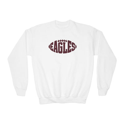 Youth New Albany Football Eagle Ball Graphic Gildan Heavy Blend Sweatshirt