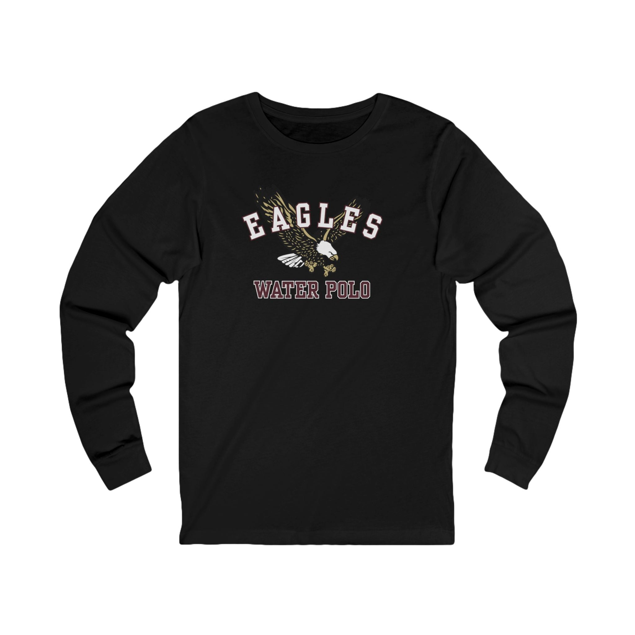 Adult Unisex Flying  Water Polo Eagle Graphic Long Sleeve Soft Tee
