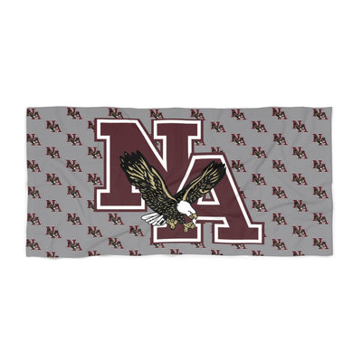 Classic Logo Grey Beach Towel - New Albany Eagles