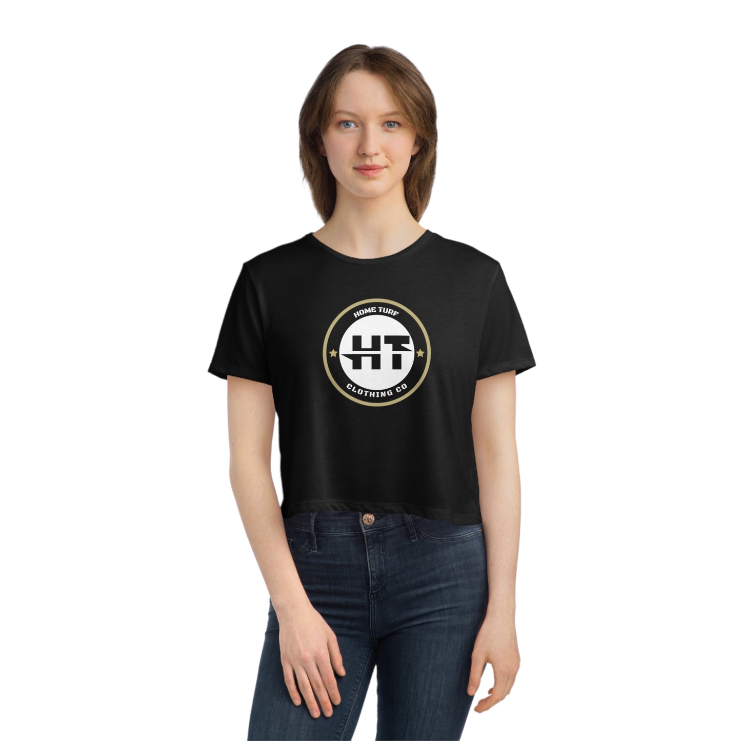 Women's Flowy Cropped Home Turf Graphic Tee