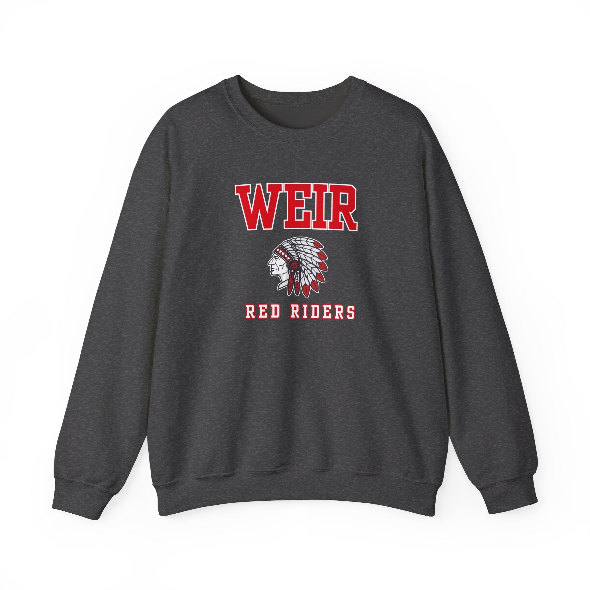 Adult Unisex Weir Red Riders Classic Mascot Graphic Sweatshirt