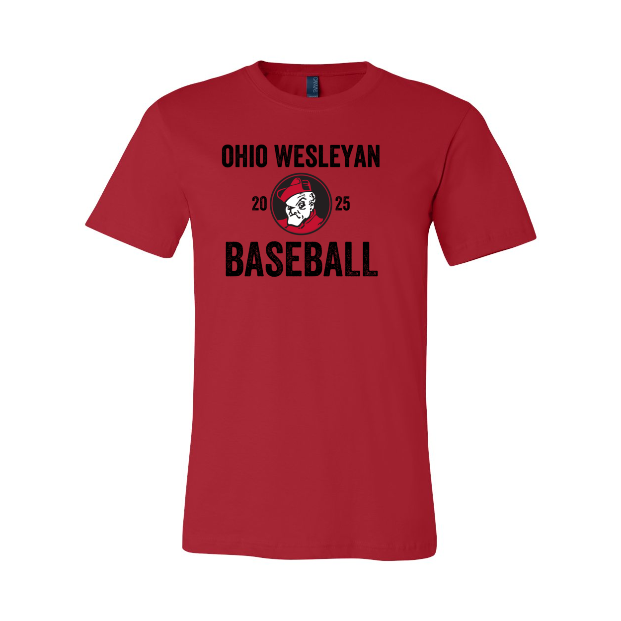 Adult Unisex OWU 2025 Baseball Graphic Short Sleeve Soft Tee - Ohio Wesleyan University