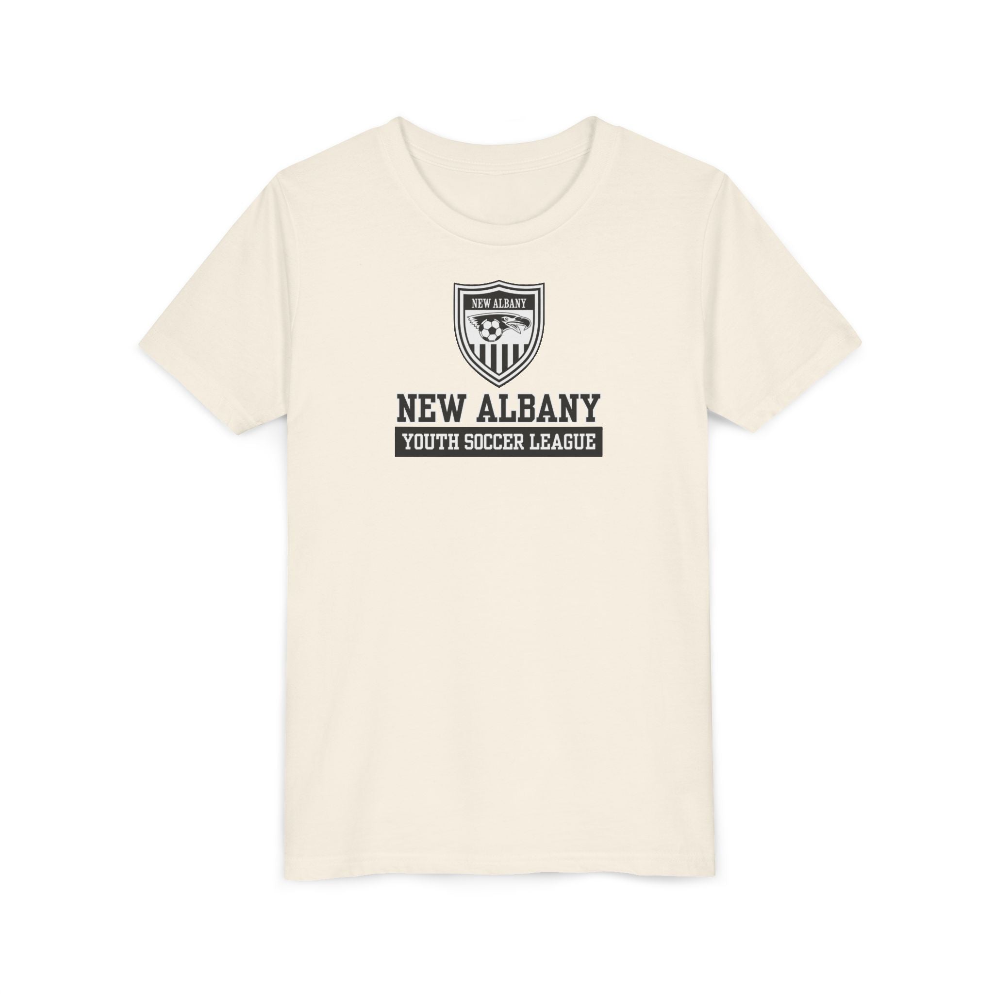 Youth New Albany Youth Soccer League Game Day Graphic Short Sleeve Bella + Canvas Soft Tee