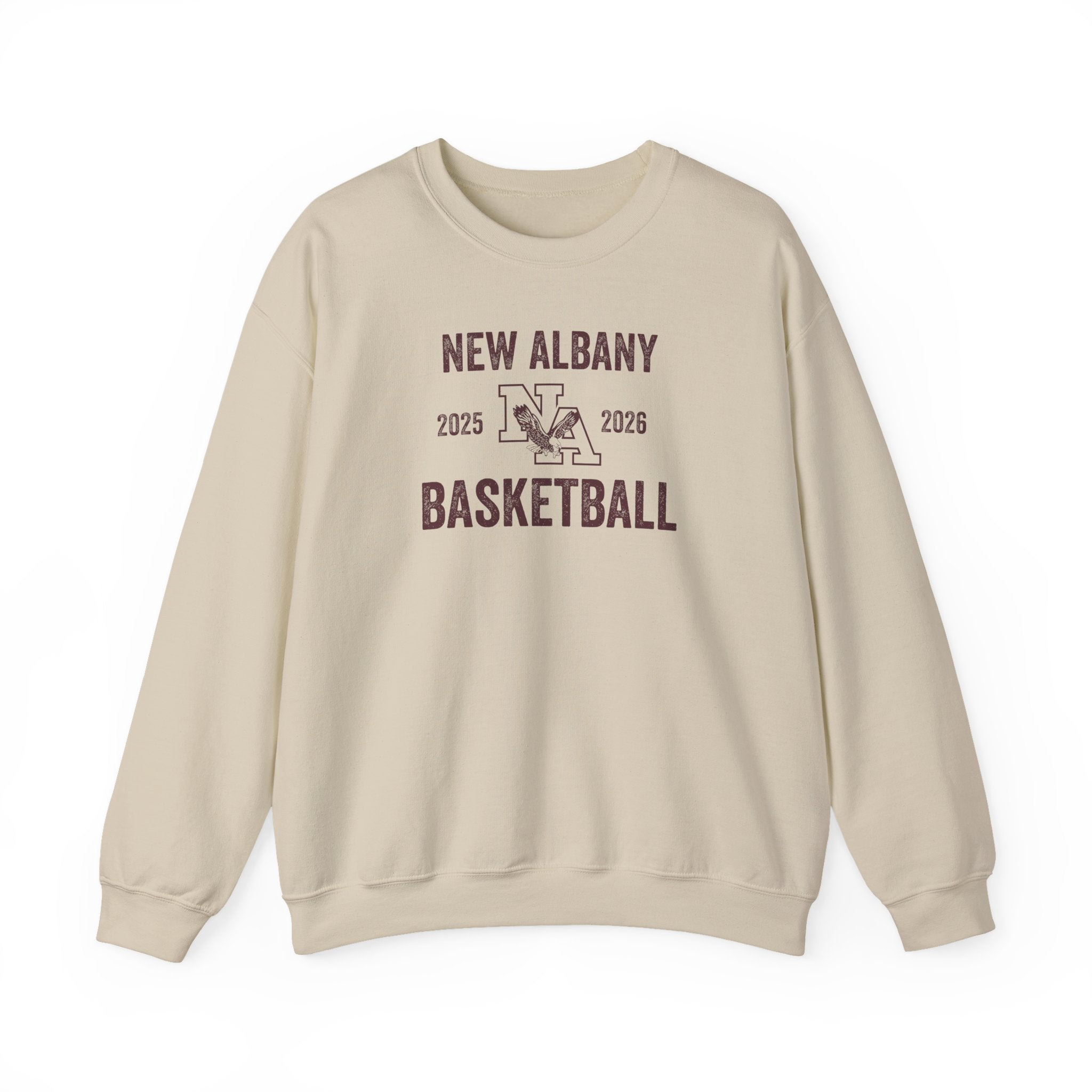 Adult Unisex Vintage Distressed New Albany Basketball Graphic Sweatshirt