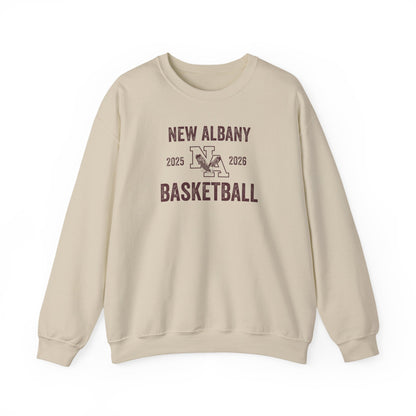 Adult Unisex Vintage Distressed New Albany Basketball Graphic Sweatshirt