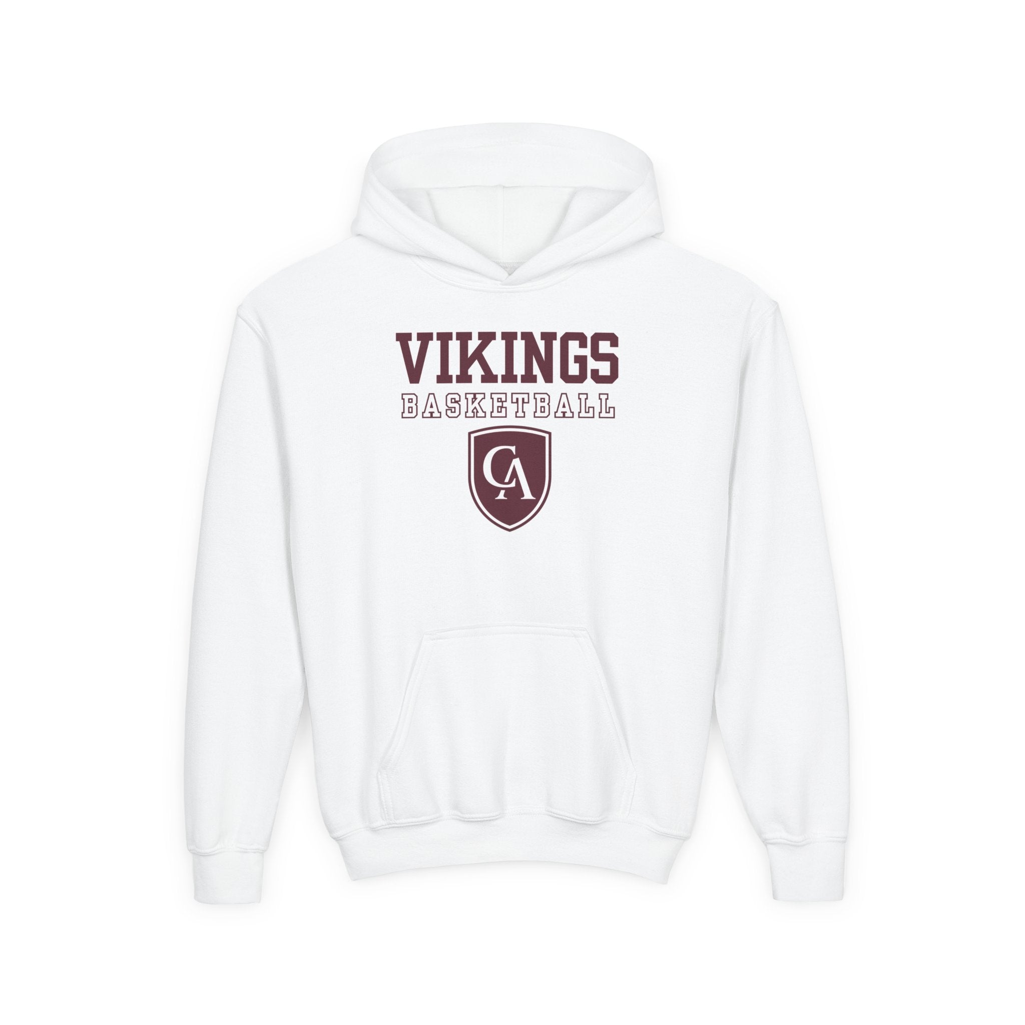 Youth Columbus Academy Vikings Basketball Graphic Gildan Heavy Blend Hoodie