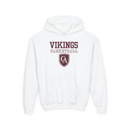 Youth Columbus Academy Vikings Basketball Graphic Gildan Heavy Blend Hoodie