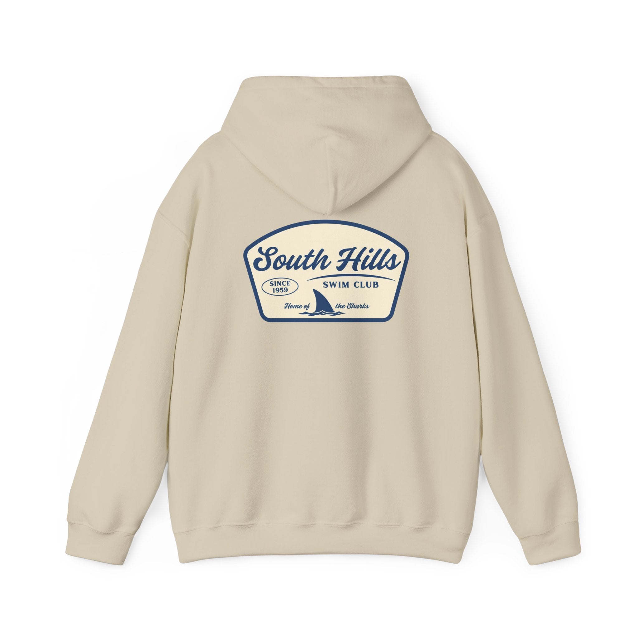 Adult Unisex South Hills Swim Club Home of the Sharks Graphic Hoodie