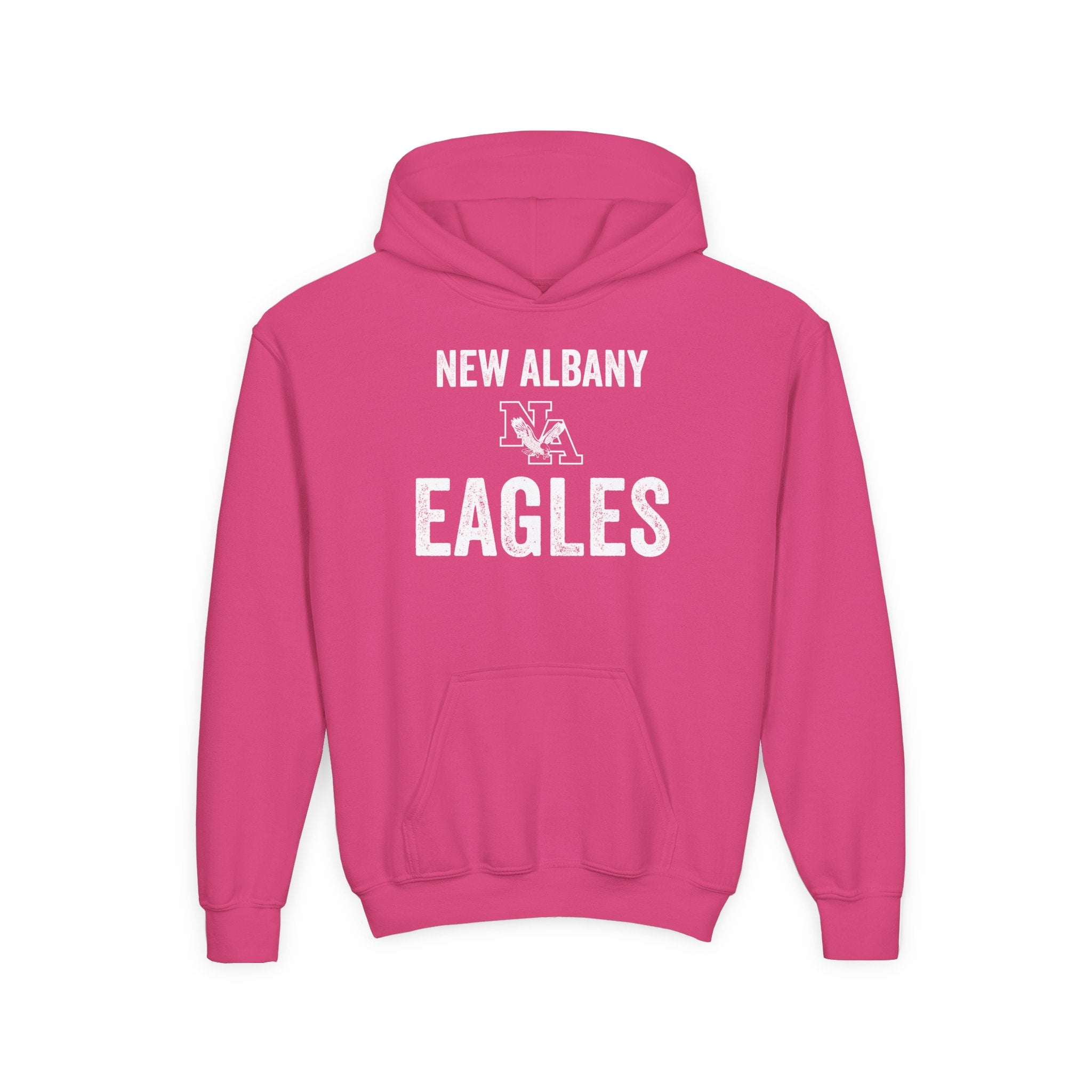 Youth Vintage Distressed New Albany Eagles Graphic Hoodie
