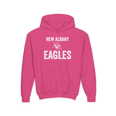 Youth Vintage Distressed New Albany Eagles Graphic Hoodie