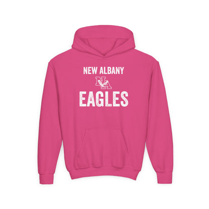 Youth Vintage Distressed New Albany Eagles Graphic Hoodie