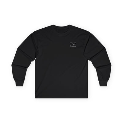 Adult Unisex Ultra Cotton Long Sleeve Tee - White Jennings Logo