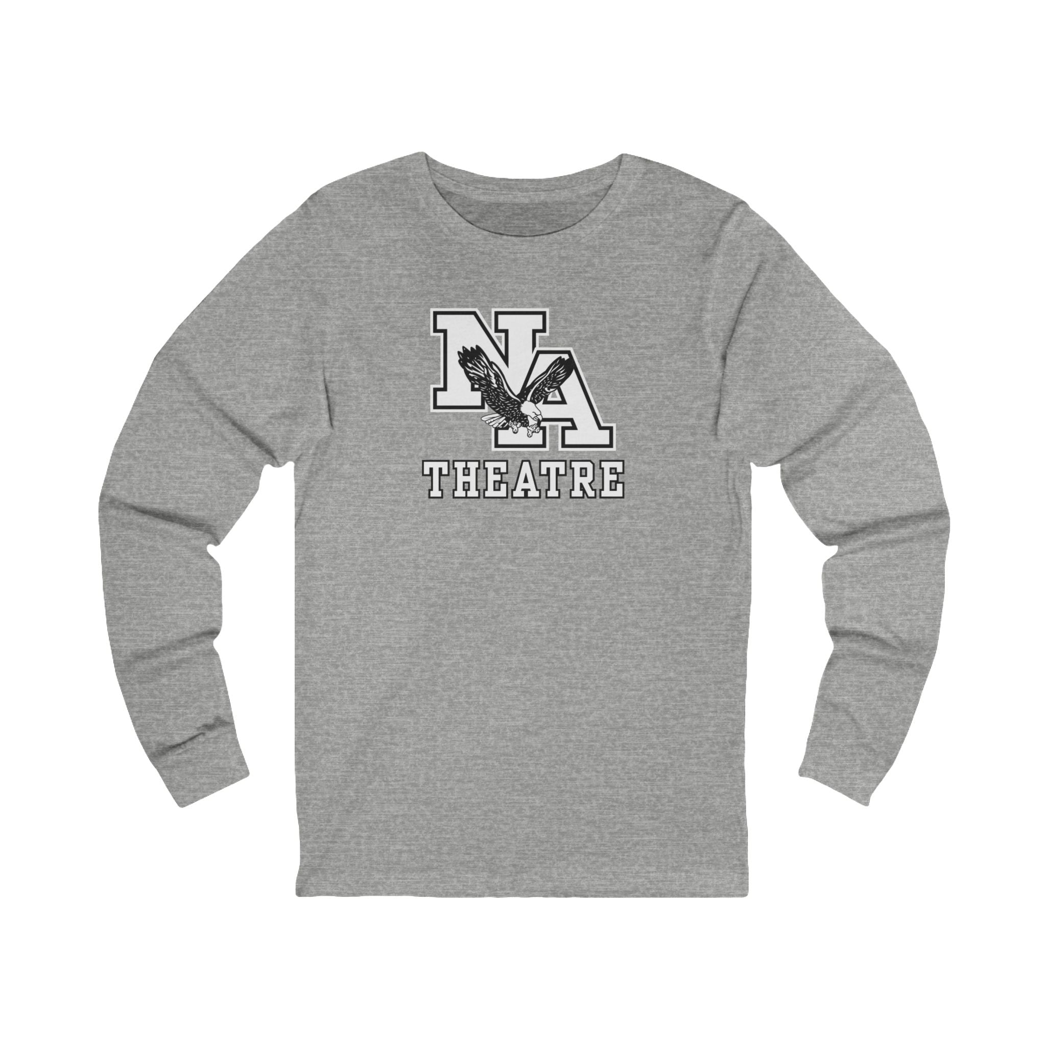 Adult Unisex White/Black Classic NA Theatre Logo Graphic Long Sleeve Soft Tee