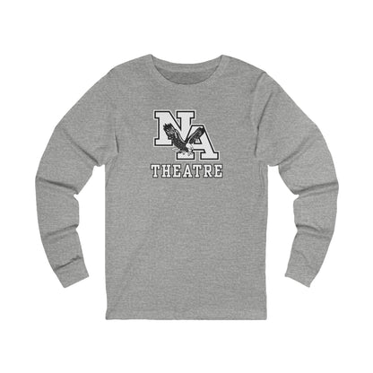 Adult Unisex White/Black Classic NA Theatre Logo Graphic Long Sleeve Soft Tee