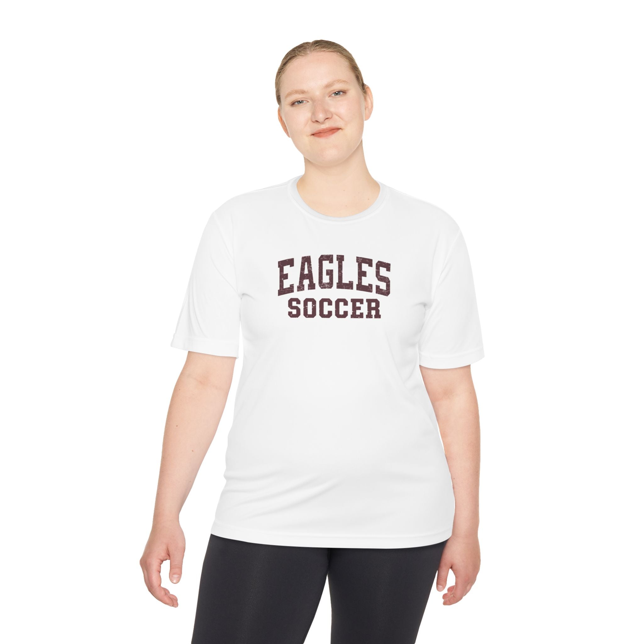 Adult Unisex New Albany Eagles Soccer Vintage Distressed Graphic Sport-Tek Competitor Performance Tee